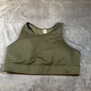 Alpine‎ Design Sports Bra Medium Impact Racerback Olive Green Womens Large